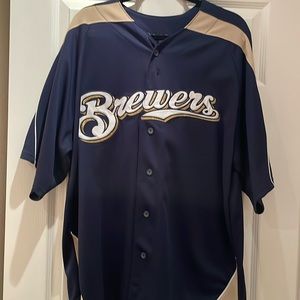 Majestic Large  Milwaukee Brewers jersey #28 Fielder - Vintage -Never worn.